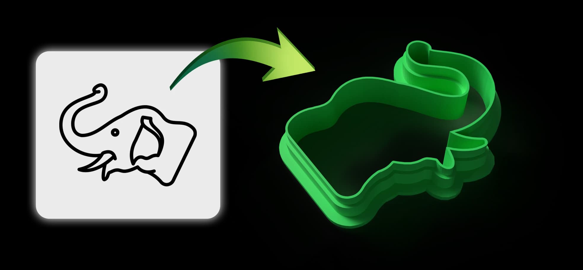 Custom cutter and stamp example Custom cookie cutter and stamp STL generated from uploaded artwork
